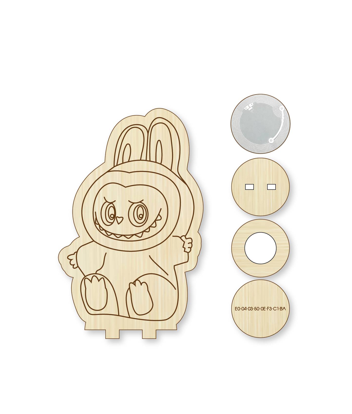 Cute Lubu Monster DIY Woodie